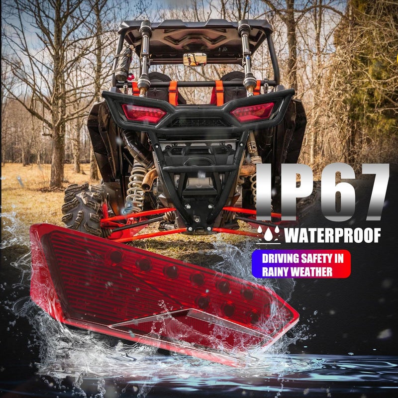 RANSOTO LED Tail Light - Compatible with 2014-2020 RZR XP 1000 / XP 4 1000 / Turbo / 900 / S 900 / XP 4 - Direct Replacement for OEM 2412341 & 2412342 - High Brightness Waterproof LED Brake Light - Image 2